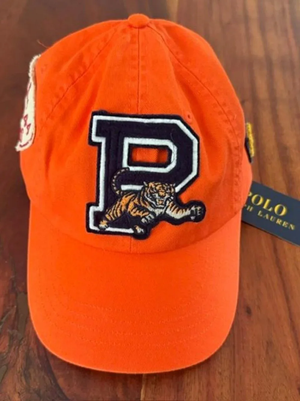 NWT POLO RALPH LAUREN 1 OF 1 ORANGE LETTERMAN P TIGER RLPC 67 FOOTBALL HAT CAP